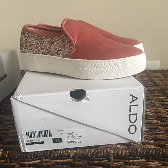 aldo pink glitter shoes
